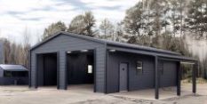 30x40x9 Modetal Garage Lean to quaker Gray